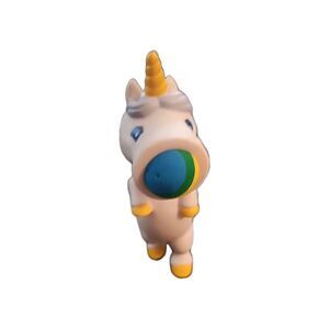 Hog Wild Unicorn Popper White With Rainbow Ball, Kids Play Toy, Plastic Unicorn